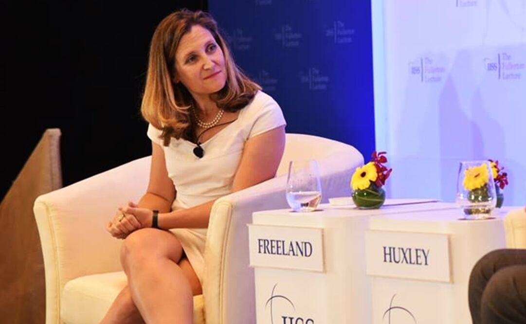 Canciller canadiense, Chrystia Freeland. (Foto: Especial)