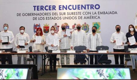 Participa Segob en encuentro entre gobernadores del sur-sureste y embajada de EU