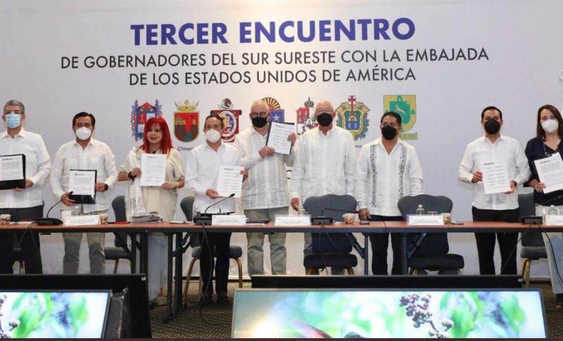 En el encuentro también se abordaron temas relacionados con la estrategia de digitalización de la zona. Foto: tomada de @SEGOB_mx