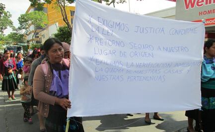 Con marcha, desplazados de Chenalhó piden retorno seguro y aparición de cinco personas