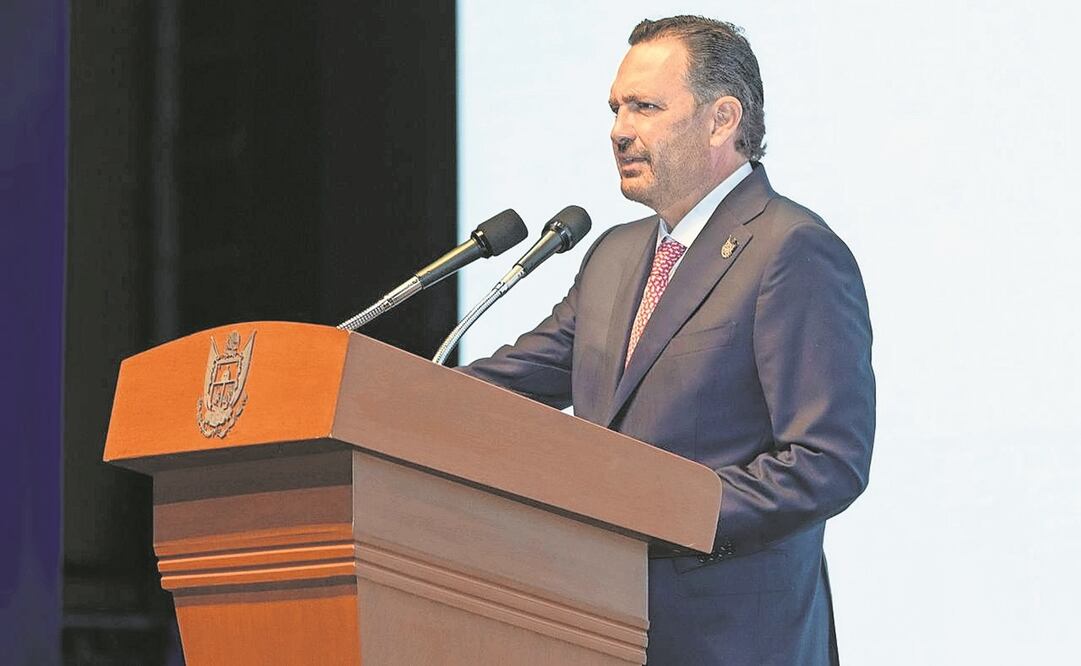 El gobernador Mauricio Kuri González destacó su programa de trabajo 2021–2027. Foto: Especial