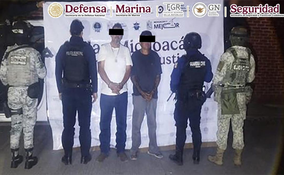 Detenidos como parte del Plan Michoacán en la entidad (02/01/2026). Foto: Especial