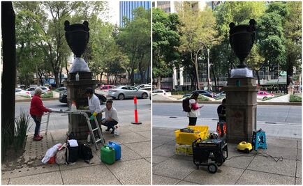 Ya realizan trabajos de mantenimiento en Reforma