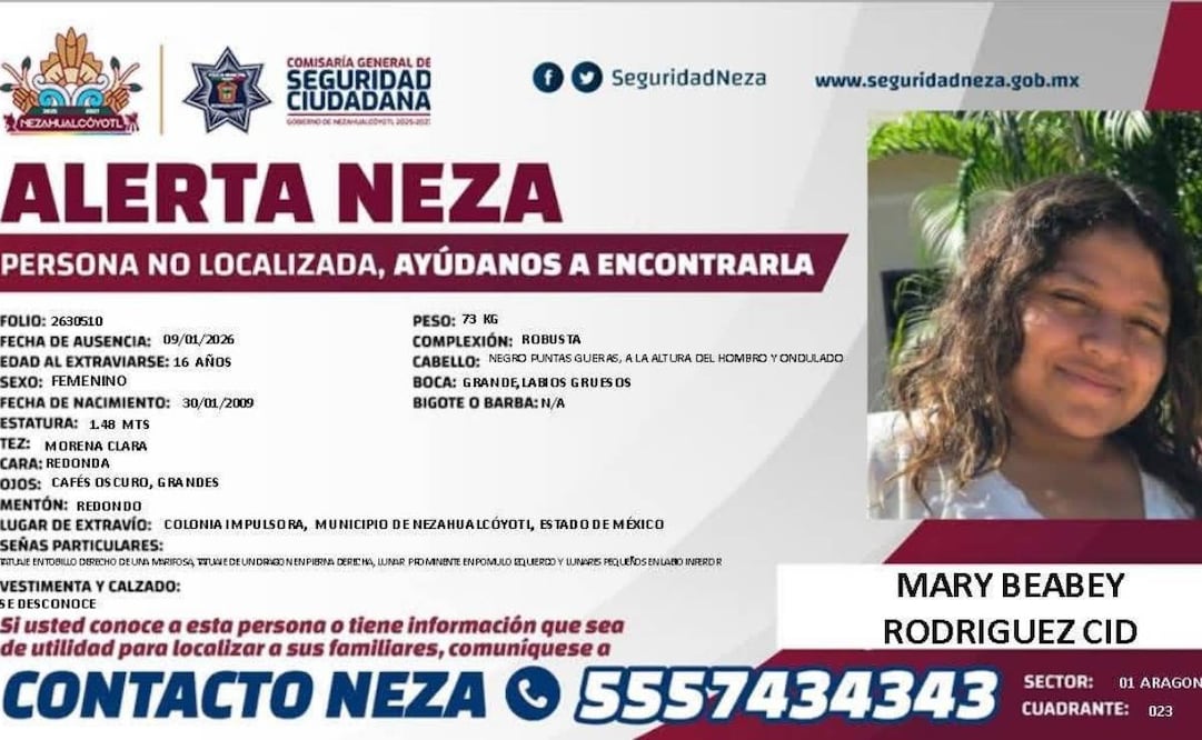 Sabine Yohumi y su hermana Mary Beaney llevan una semana desaparecidas tras salir de su domicilio en la colonia Impulsora, en Nezahualcóytl. Foto: Especial.