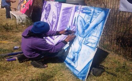 Grafiteros pintan murales por visita del Papa