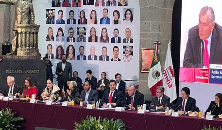 Acuerda bancada de Morena en Senado apoyo unánime a Delfina Gómez y a Armando Guadiana