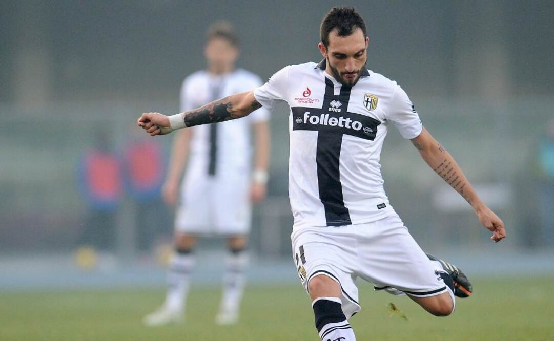 Francesco Lodi durante un partido de la Serie A