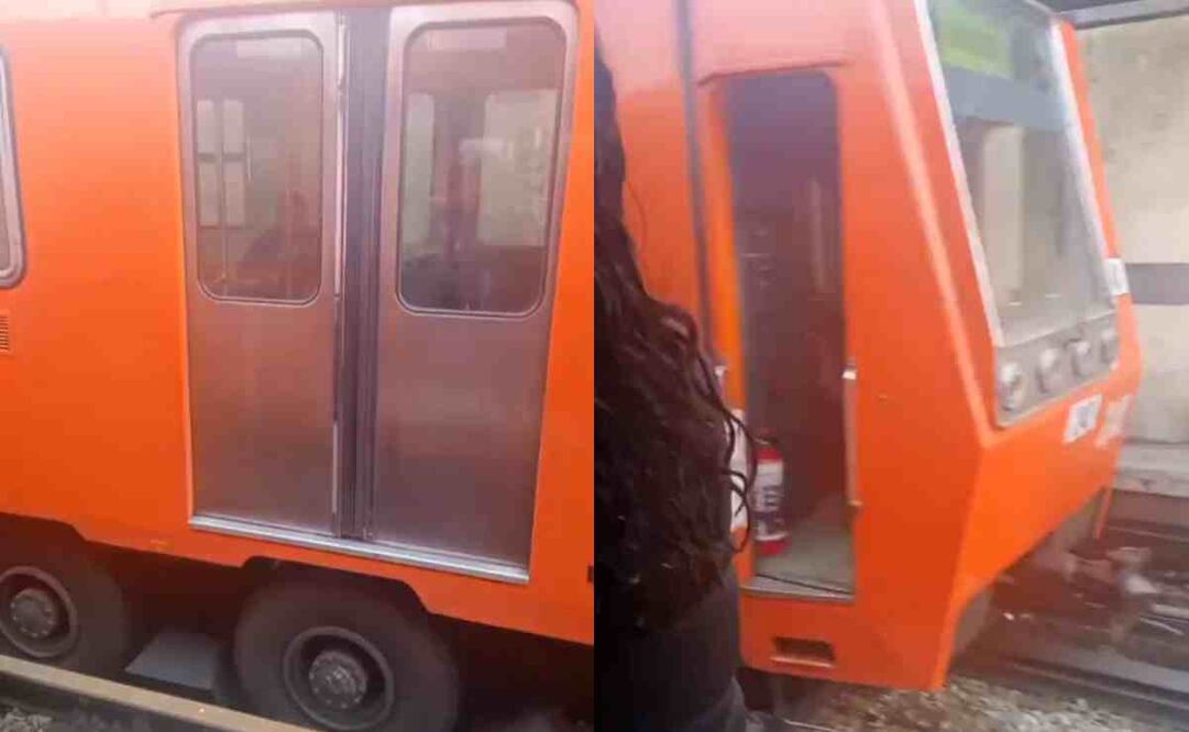 Convoy de la línea 3 se descarrila. Foto: Captura de video