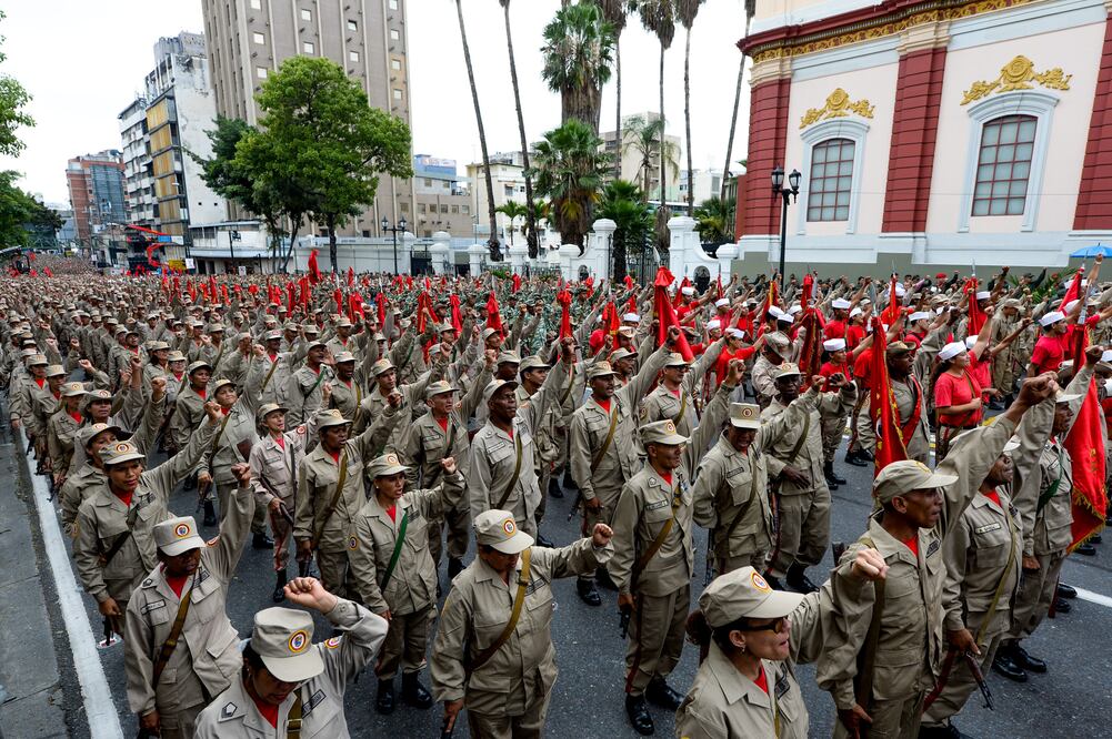Elementos de la Milicia Nacional Bolivariana. Foto: Archivo/Xinhua