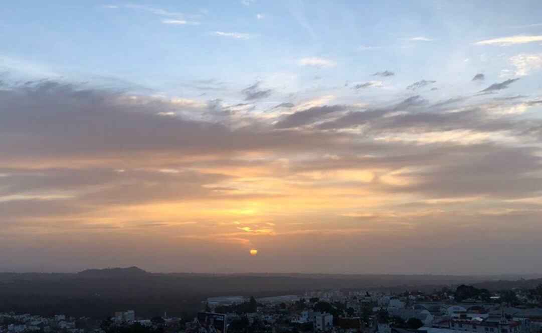 Amanecer en Xalapa, Veracruz. (FOTO: Tomada de @cepm.civil)