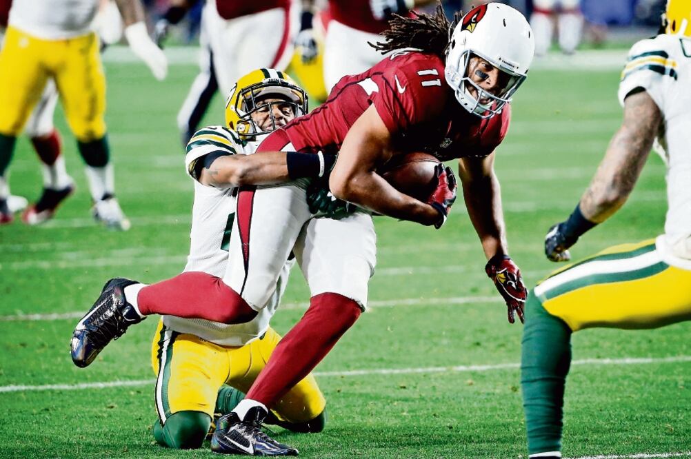 Larry Fitzgerald hizo la anotación de la victoria para Cardinals (ROSS D. FRANKLIN. AP)