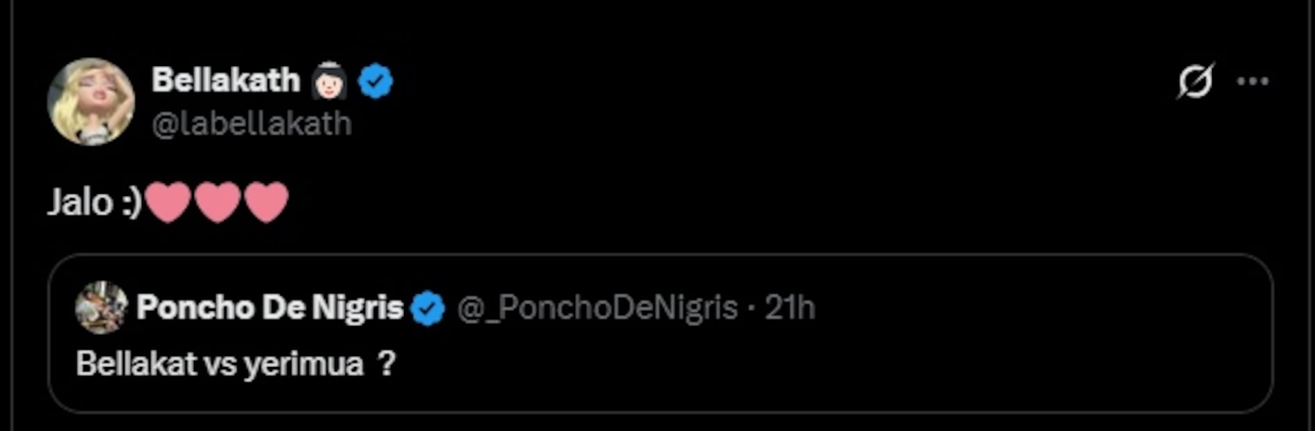 Bellakath  responde a propuesta de Poncho De Nigris para participar en Ring Royale. Foto: Captura de pantalla