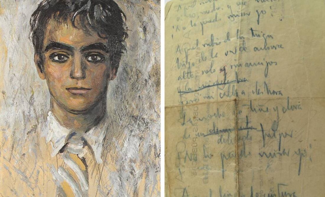 "El romance de Juan Ramírez de Lucas (el rubio de Albacete)" en el papel original. Aparece en el homenaje que especialistas y poetas han dedicado a Lorca. FOTO: EFE.