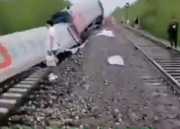 Descarrila tren de pasajeros en el Ártico ruso, reportan cerca de 70 heridos