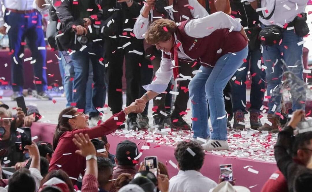 Sheinbaum asiste a cierre de Delfina Gómez. Foto: Diego Simón Sánchez. EL UNIVERSAL