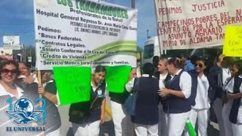 Enfermeras exigen pagos justos y mayores prestaciones en Tamaulipas