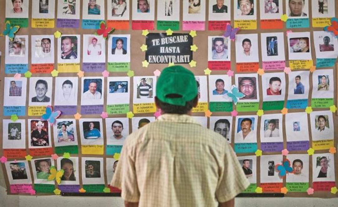 Wall with photographs of missing people - File photo/EL UNIVERSAL