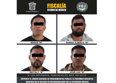 Caen cuatro sujetos, presuntos integrantes del CJNG en Edomex; son considerados objetivo prioritario