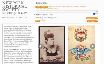 Exposición narra tres siglos de tatuajes en NY