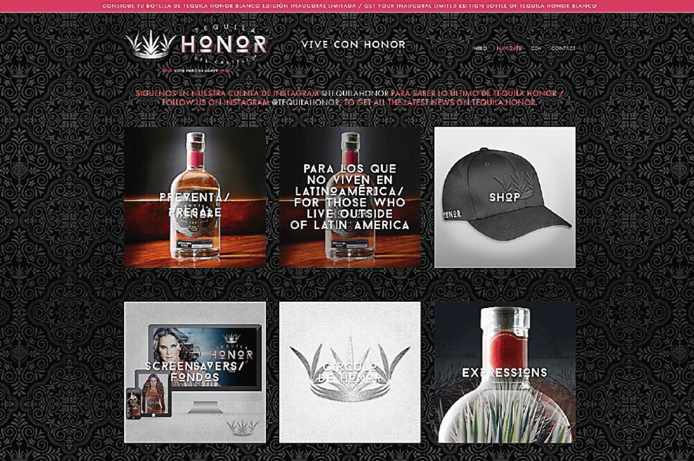 La tequilera Vivanco y Asociados es la encargada de la fabricación del tequila Honor del Castillo, de la actriz (IMAGEN TOMA DE INTERNET)