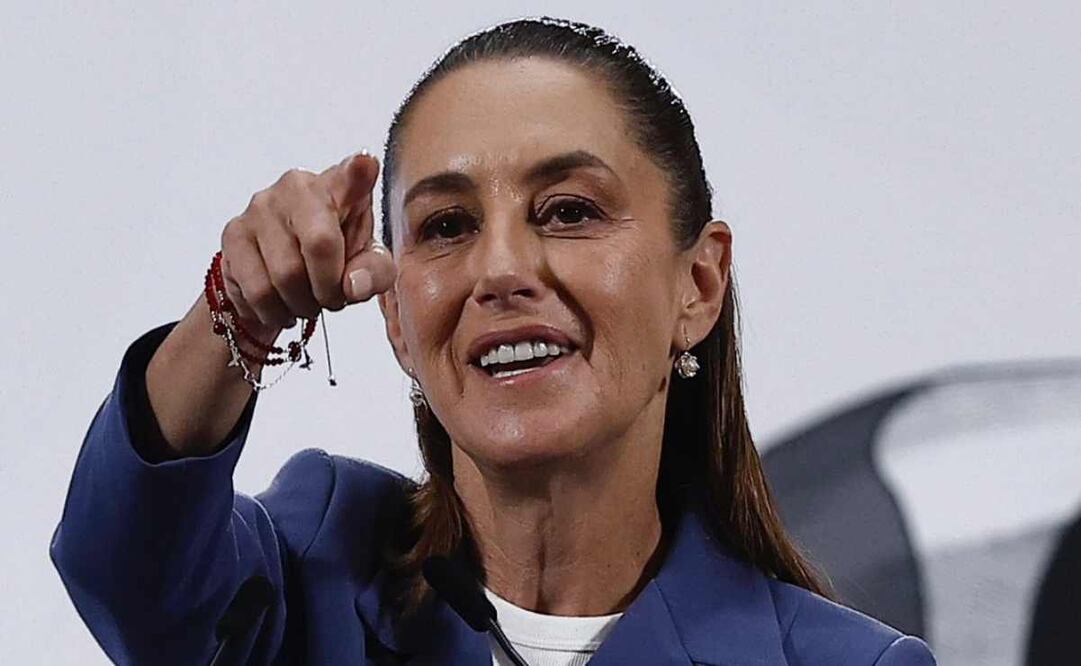 Claudia Sheinbaum, presidenta de México, durante la mañanera del 6 de octubre del 2025. Foto: Berenice Fregoso / EL UNIVERSAL