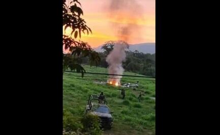 Ejecutan a cuatro personas e incendian helicóptero en Tamasopo, SLP