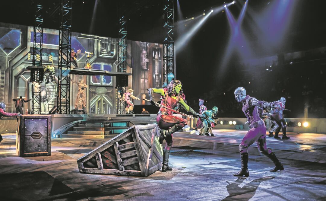 Las hermanas Gamora y Nebula se enfrentan en el espacio (FOTOS: DISNEY Y JANET MÉRIDA. EL UNIVERSAL)