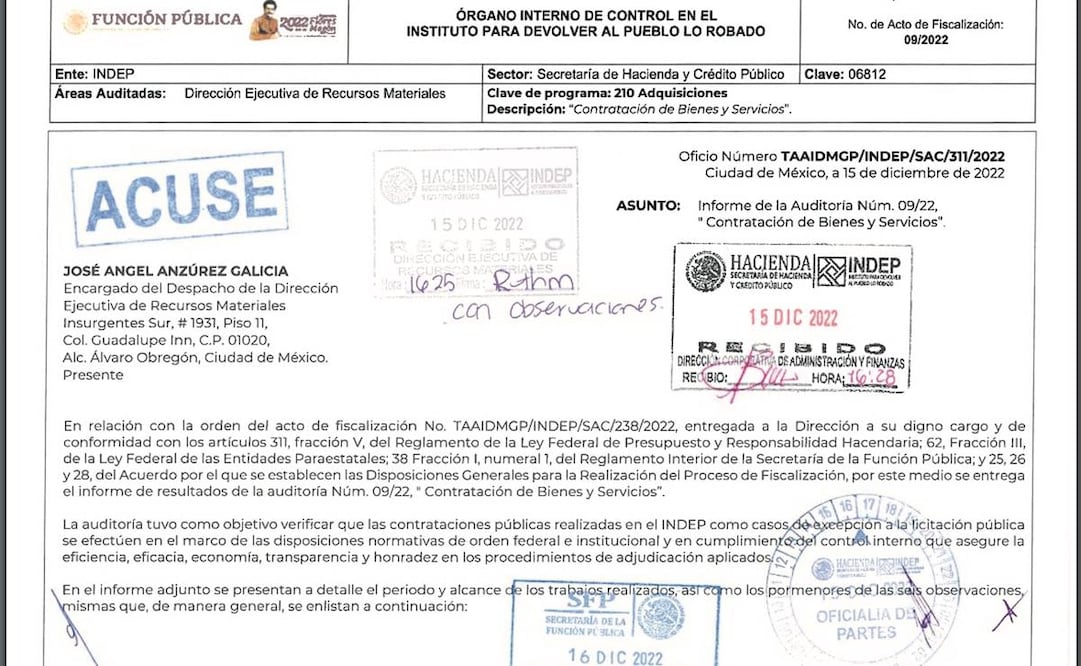 Función Pública. Foto: Especial