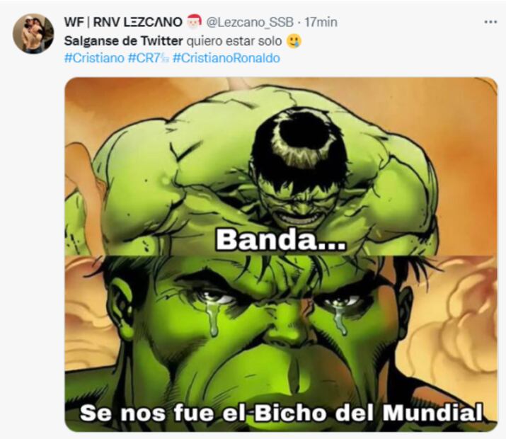 Cristiano Ronaldo fue blanco de memes tras la eliminación de Portugal