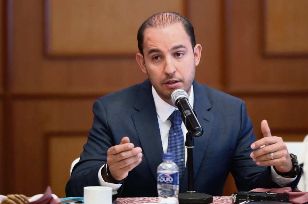 El coordinador de los diputados de AN, Marko Cortés, informó que se reunió con el ex candidato presidencial Ricardo Anaya. (LUCÍA GODÍNEZ. EL UNIVERSAL)