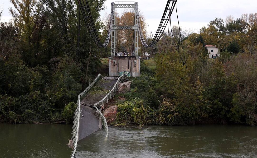 La fiscalía de Toulouse ha abierto una investigación judicial para estudiar las causas del derrumbe del puente colgante (Fotos: AFP y EFE)