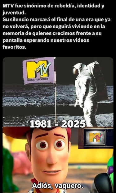 Usuarios s despiden del canal dedicado al entretenimiento musical. Foto: Redes Sociales.