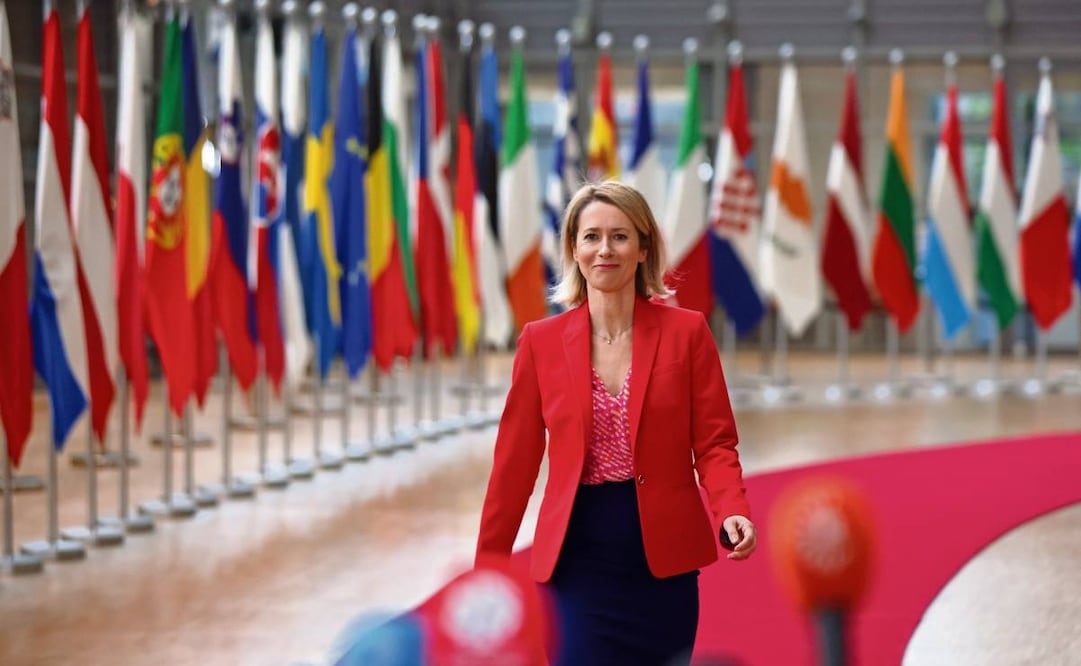 La alta representante de la Unión Europea, Kaja Kallas, a su llegada a la reunión del Consejo de Asuntos Exteriores, en Bruselas. Foto: EFE