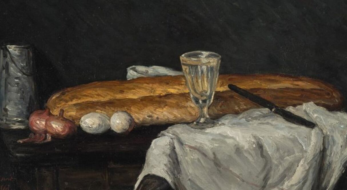 Cuadro "Naturaleza muerta con pan y huevos" realizado por Cézanne en 1865. Foto: Museo de Arte de Cincinnati