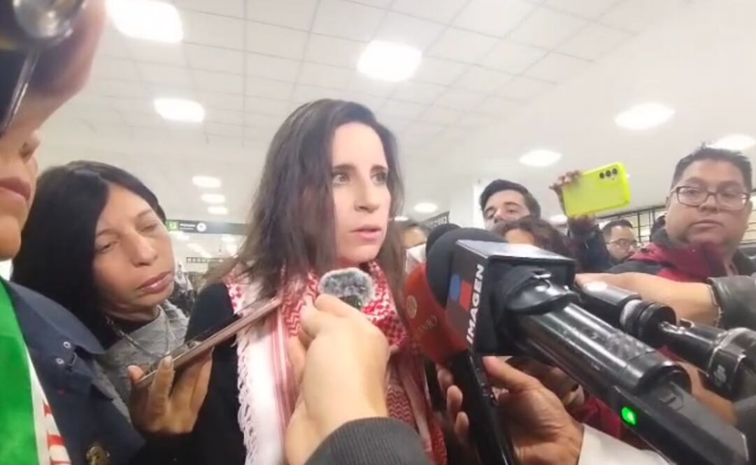 Patricia Luévano, coordinadora de la delegación mexicana del Global Movement to Gaza Mexico. Foto: Captura de pantalla.