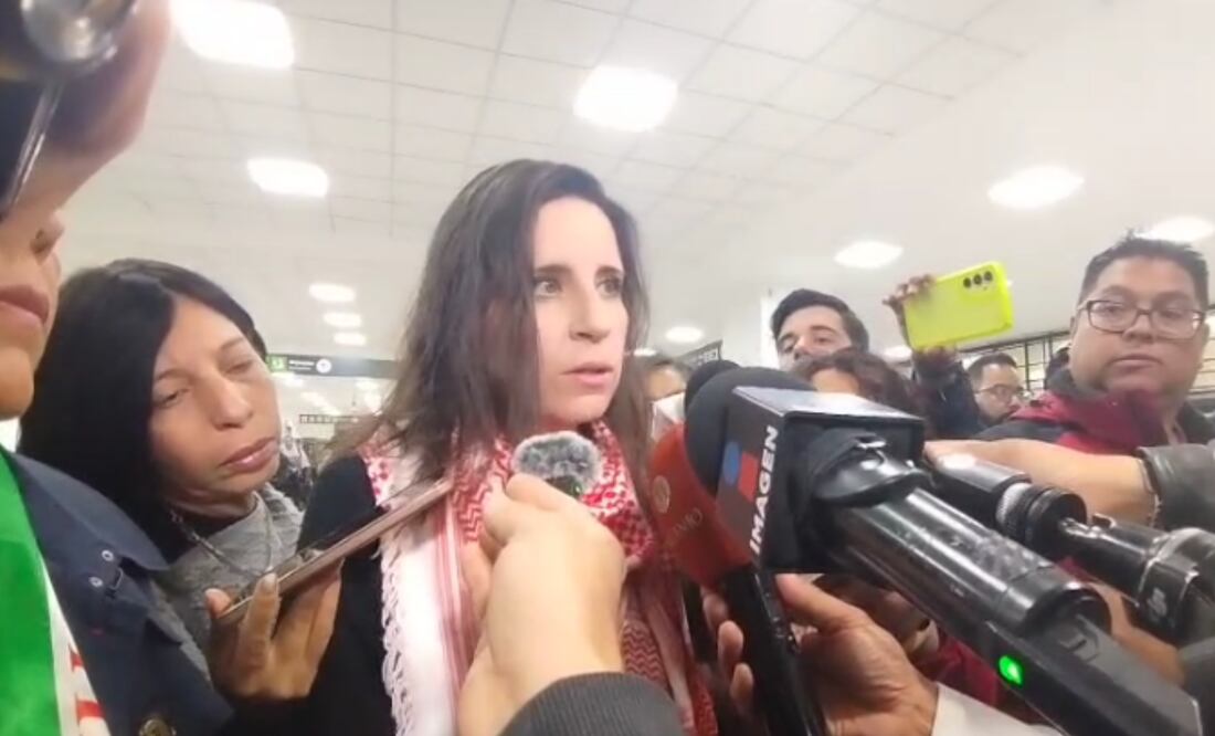 Patricia Luévano, coordinadora de la delegación mexicana del Global Movement to Gaza Mexico. Foto: Captura de pantalla.