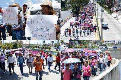 Protestan maestros de la CETEG contra reforma educativa
