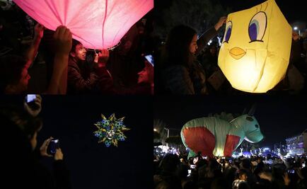 Globos de Cantolla iluminan cielo de Tultepec