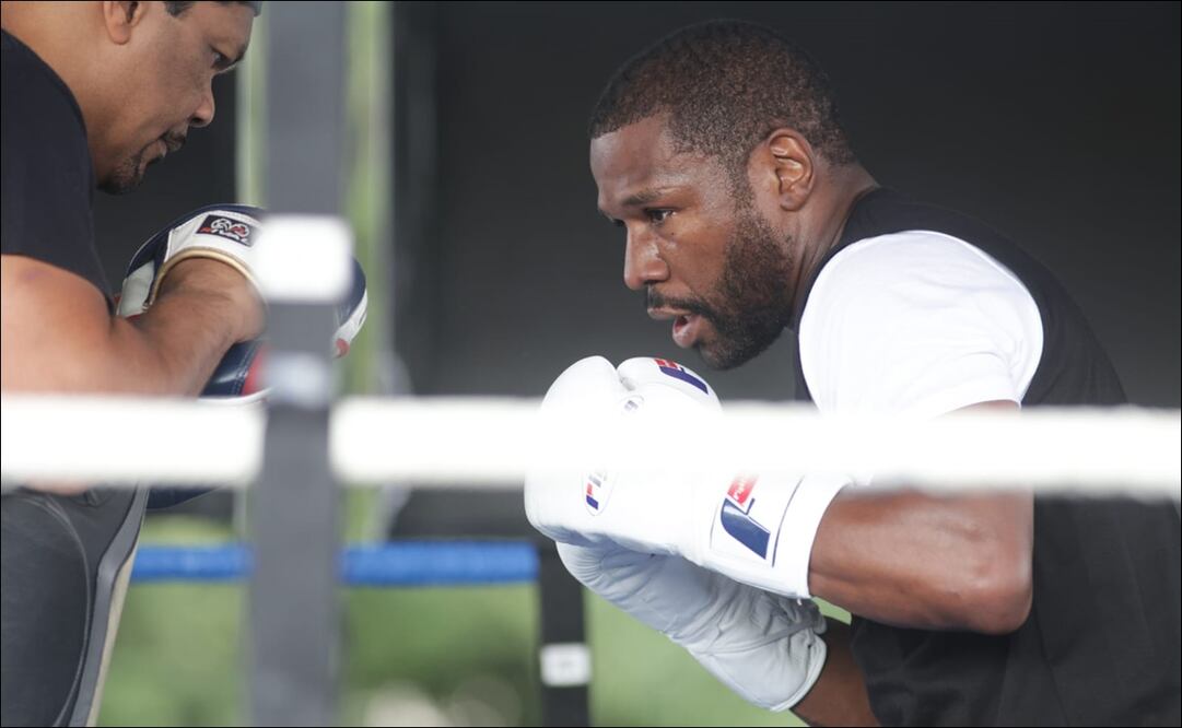 Floyd Mayweather Jr durante su entrenamiento en la CDMX - Foto: Carlos Mejía / EL UNIVERSAL