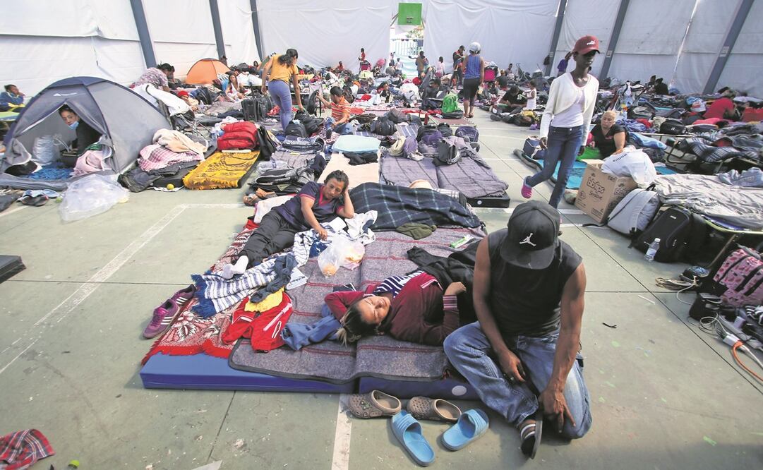 La Casa del Peregrino está casi llena; se contabilizan 484 personas. Foto: Carlos Mejía. EL UNIVERSAL