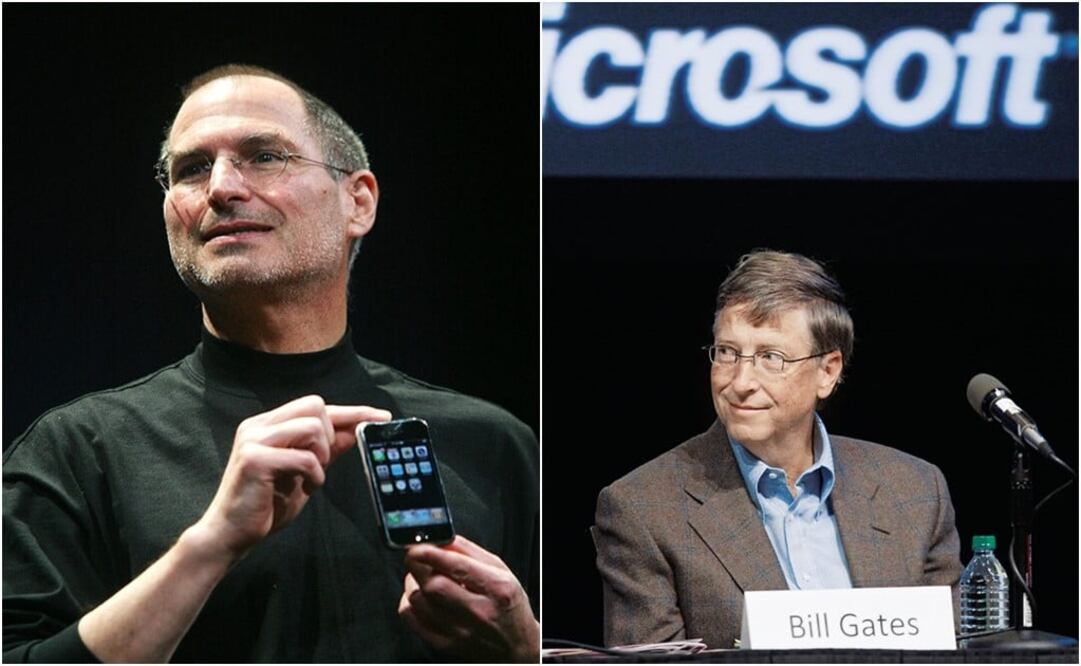 Steve Jobs y Bill Gates revolucionaron al mundo con sus creaciones - Foto: Krista Kennell/Xinhua & Ted S. Warren/AP