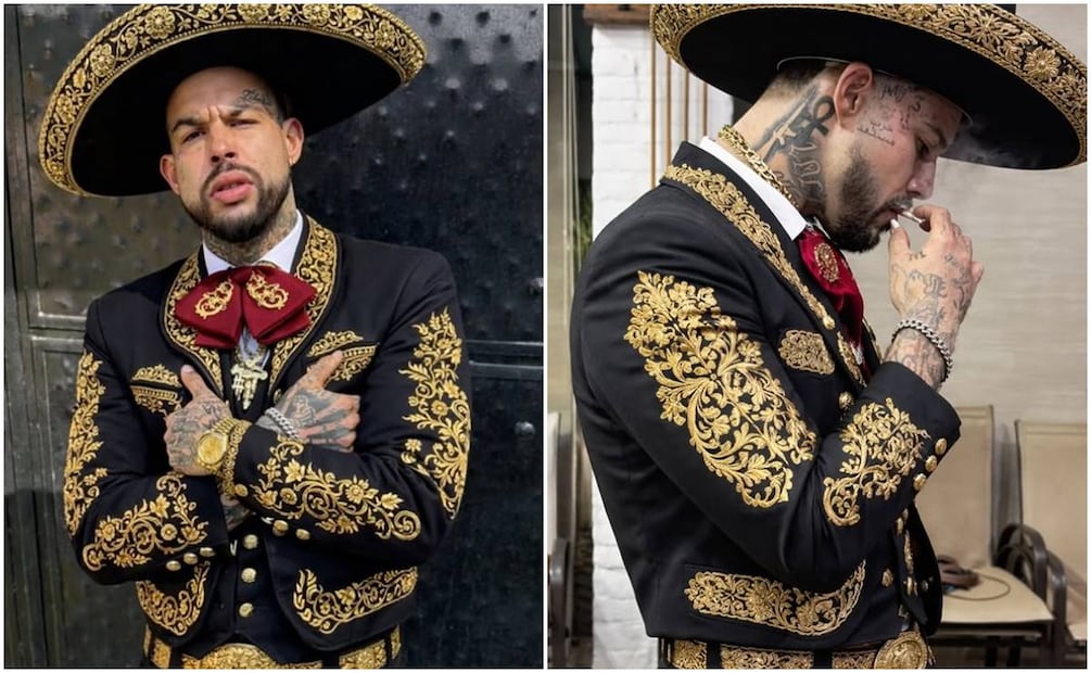 Emiliano Aguilar divide opiniones al posar con traje de charro.