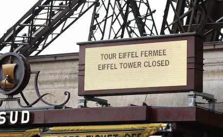 Huelga en París cierra Torre Eiffel, Ópera y Versalles