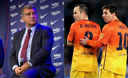 Joan Laporta no se opone al regreso de Messi e Iniesta al Barcelona