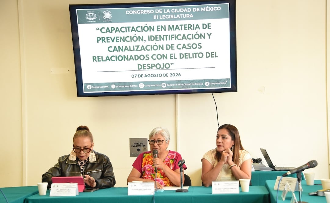 A fin de que los capitalinos cuenten con orientación sobre el despojo de inmuebles, el Congreso CDMX llevó a cabo el curso para identificar y canalizar casos de despojo. | Foto: Especial.