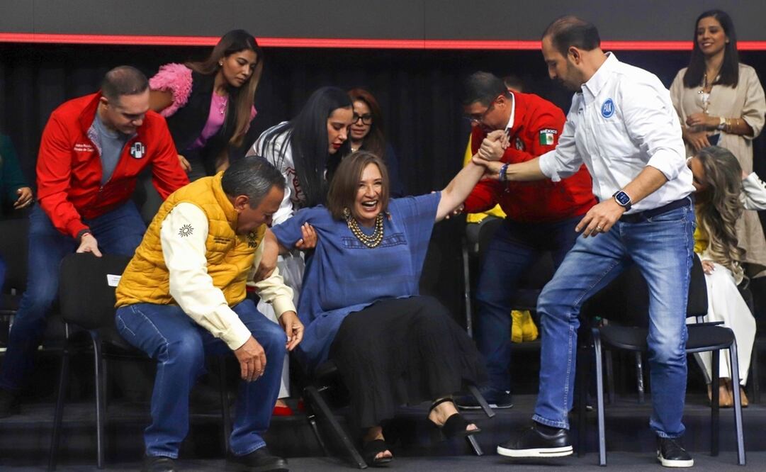 Sufre resbalón Xóchitl Gálvez. Foto: Cuartoscuro