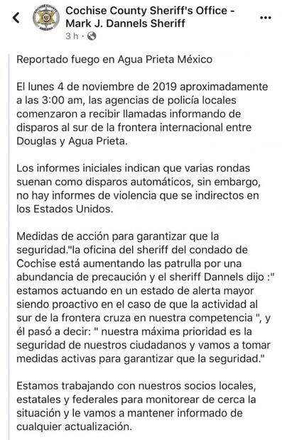 Padres no mandan a la escuela a sus hijos por balacera en Agua Prieta, Sonora