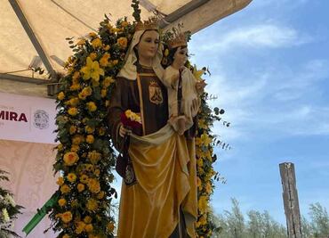Realizan procesión en lanchas en honor a la Virgen del Carmen, en Tamaulipas
