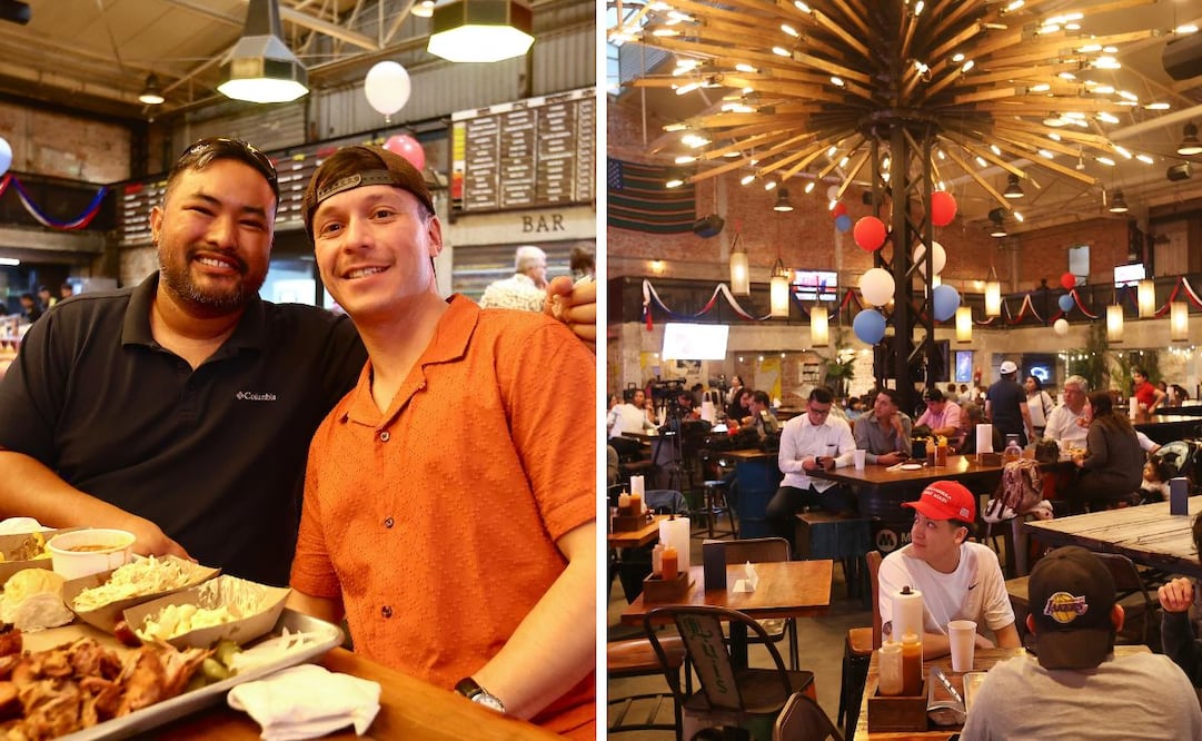 Estadounidenses en México se reúnen en el restaurante Pinche Gringo BBQ, en Polanco, para seguir la elección presidencial. Foto: Berenice Fregoso.