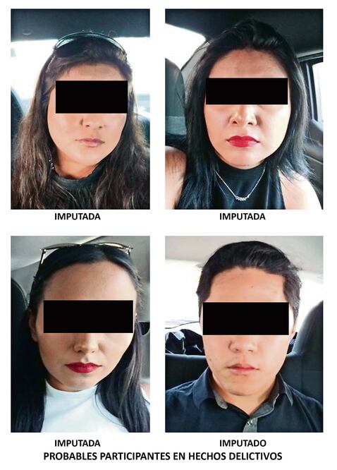 Las tres mujeres, de 24, 22 y 21 años, seducían y drogaban a sus víctimas; la policía también detuvo a un joven, de 19 años, presunto cómplice. Foto: CORTESÍA PGJ